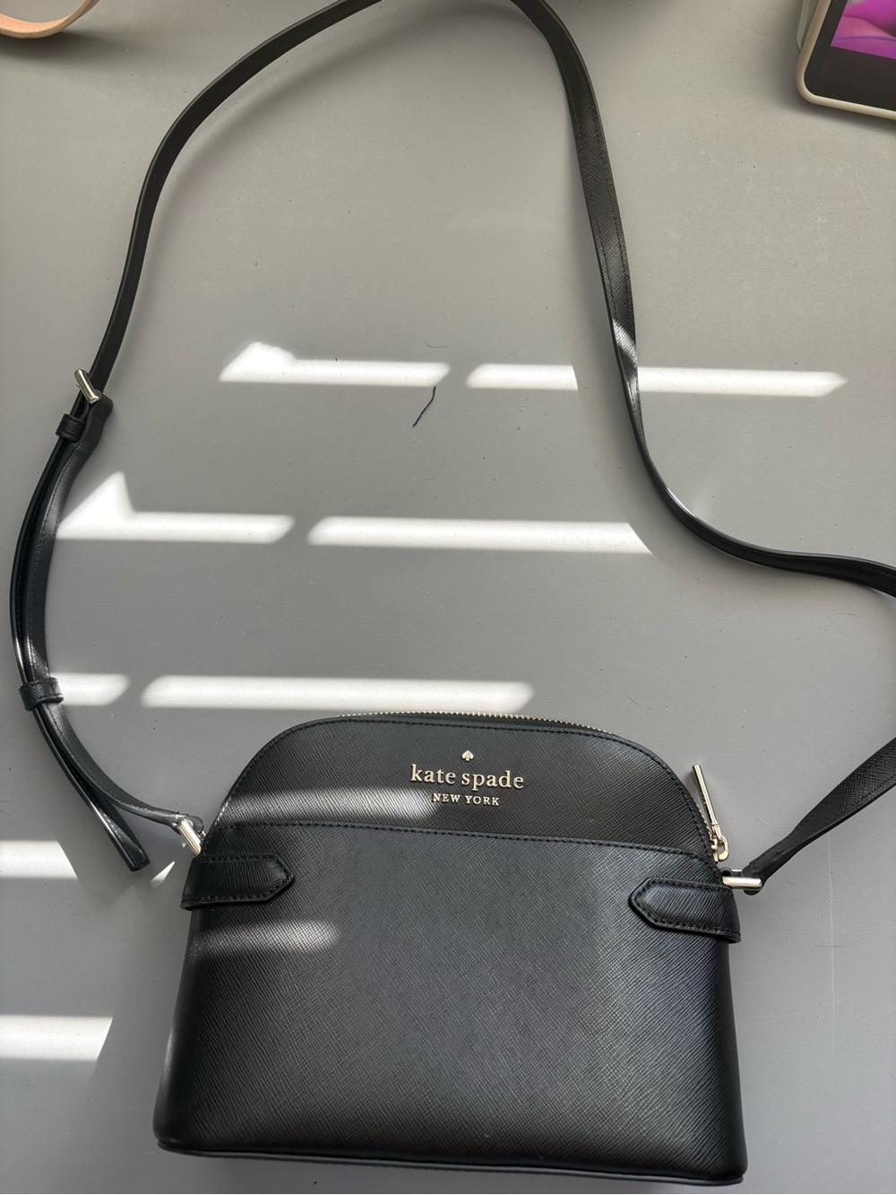 kate spade Black Saffiano Leather Belt Bag